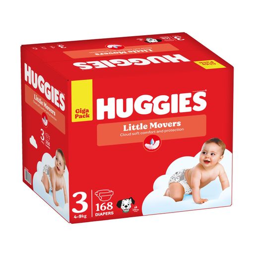 Подгузники Huggies Little Movers размер 3 (4-9 кг), 168 шт