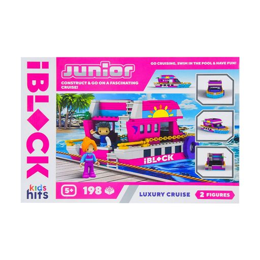 Игрушка-конструктор iBlock Junior Роскошный круиз, в коробке, от 5 лет, 32*21.5*5 см, 198 деталей, 2 фигурки (KH08/006/3)