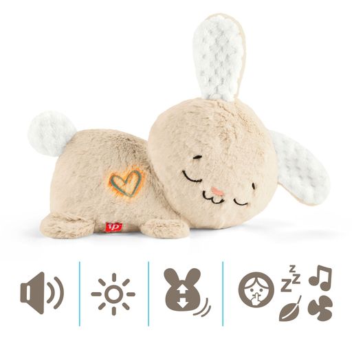 Мягкая игрушка Fisher-Price Сладкие сны зайчонка, с рождения (HXG97)