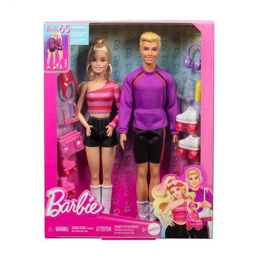 Ігровий набір Barbie Барбі та Кен на роликах удвох, від 3 років, 32.8*25.6*6.3 см, 10 деталей (HXK90)