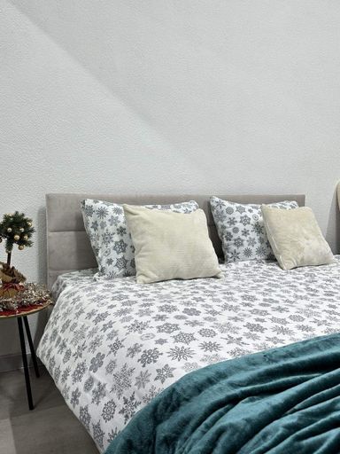 Комплект постельного белья Ecotton Евро 210х215 см белый Снежинка (956652)