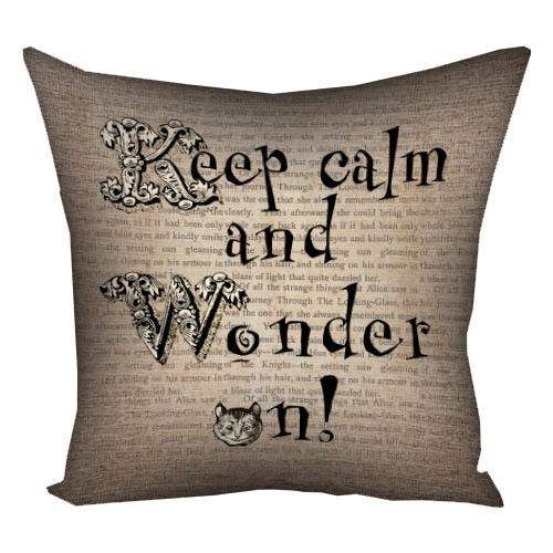 Подушка габардиновая c принтом Keep calm and Wonder on! 40x40 (4P_WON013) (956852)