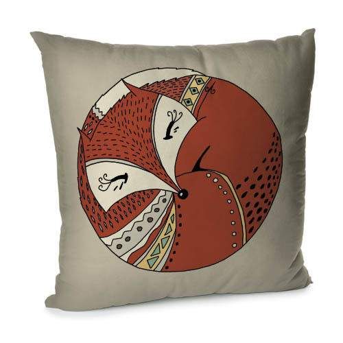 Подушка диванная с бархата Лиса 45x45 см (45BP_TFL094) (957728)