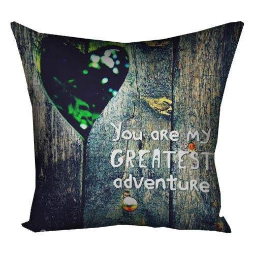 Подушка c принтом габардиновая You are my greatest adventure 40x40 см (4P_LP231) (958060)