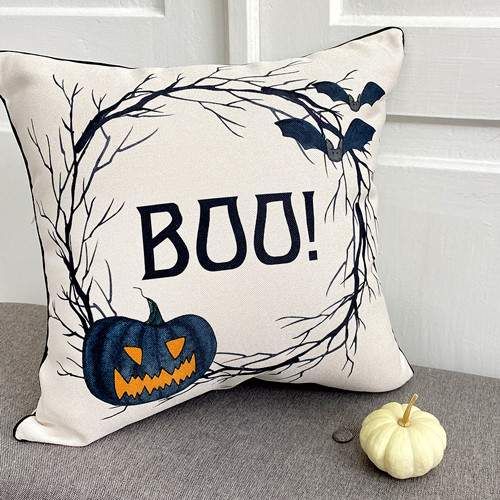 Подушка з мішковини Boo 45x45 см (45PHB_23O005) (962559)