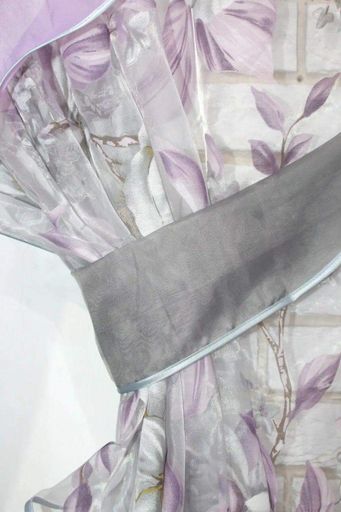 Шифонові фіранки короткі штори Сірий 2x340x170 см (zanaves089к-3) (964718)
