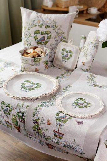 Кругла гобеленова серветка Garden Прованс 29 см Різнокольоровий (8791) (965827)