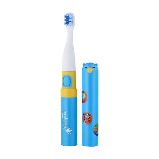Детская электрическая зубная щетка Brush-Baby Go-Kidz с наклейками, 1 шт