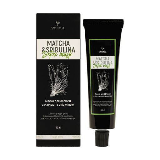 Маска для обличчя Vesna Matcha & Spirulina Detox Mask з матчею та