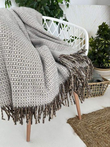 Плед шерстяной ZEINTEX Wool бежевого цвета 170х220 см. (966982)