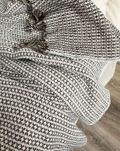 Плед шерстяной ZEINTEX Wool бежевого цвета 140х200 см (966986)