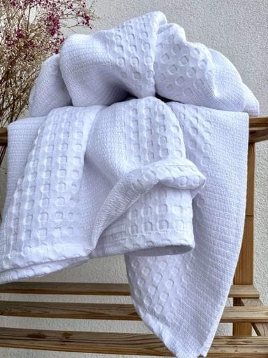 Покрывало ZEINTEX Марокко вафельное хлопковое белого цвета 230х260 см. (967120)