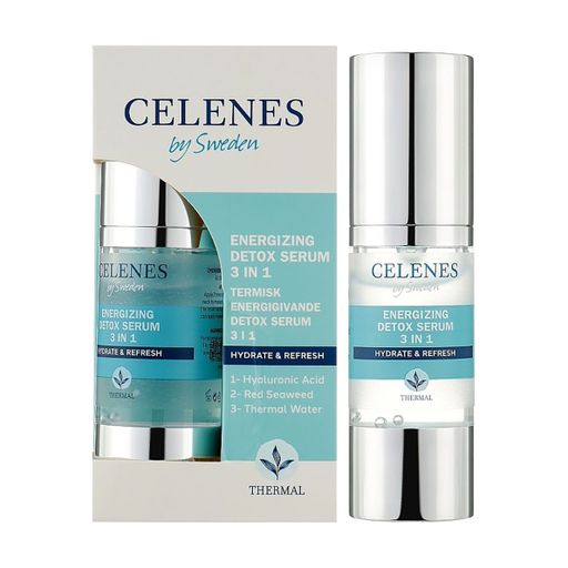 Термальна детокс-сироватка 3 в 1 для обличчя Celenes Thermal Energizing Detox Serum, 30 мл