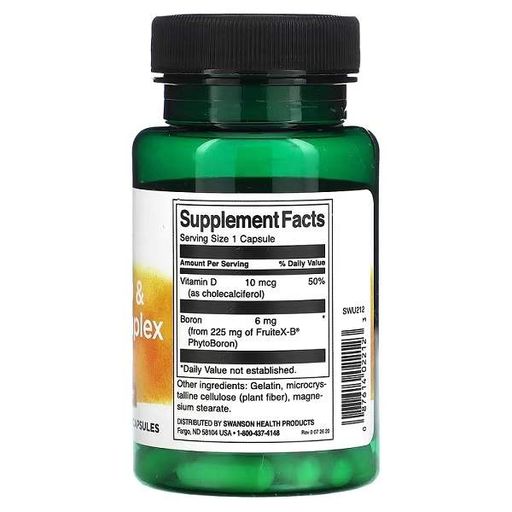 Витамин D Swanson Vitamin D3 & Boron Complex 60 Caps (967799)