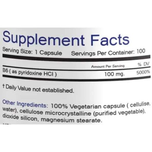 Пиридоксин Bionic Formula Vitamin B-6 100 mg 100 Caps (967992)