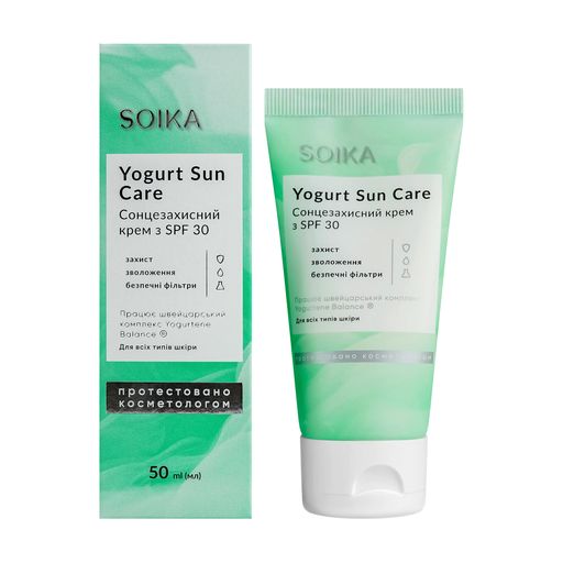 Солнцезащитный крем для лица SOIKA Yogurt Sun Care SPF 30, 50 мл