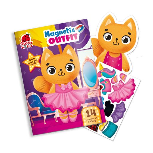 Настольная игра Roter Kafer Магнитная одевалка Кошечка, 17*0.5*27 см, от 3 лет, 14 элементов (RK2120-06)