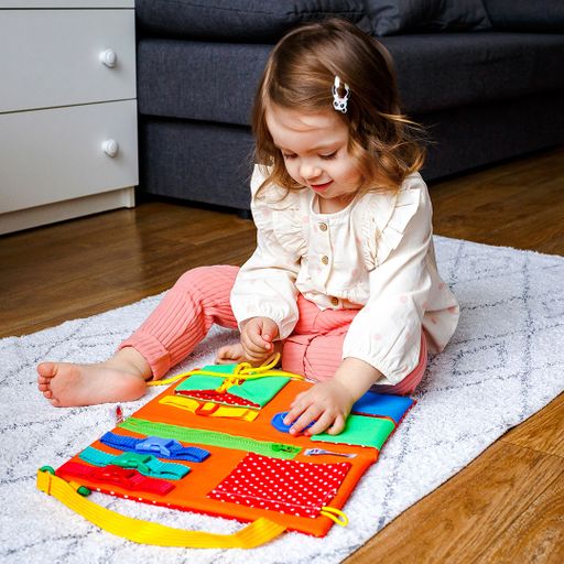 Бизиборд Roter Kafer Две игральные панели с застежками, от 3 лет, 33*3*27 см см (RZ1001-02)