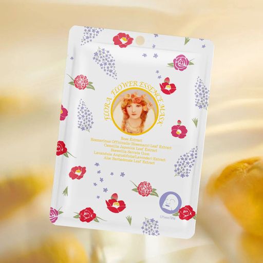 Тканевая маска для лица Mitomo 303 Flora Flower Essence Mask с травяными экстрактами, 25 г