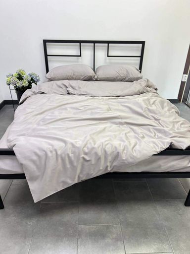Комплект постельного белья Satin Premium полуторный 150х210  наволочки 50х70 серебро (972744)