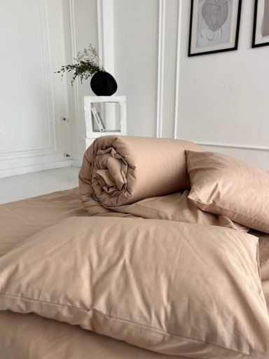 Простирадло євро 220х240 Бязь Gold Luxe капучино (972809)