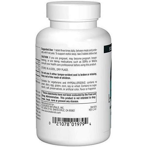 Триптофан Source Naturals L-Tryptophan with Coenzyme B-6 500 mg 60 Tabs (973509)