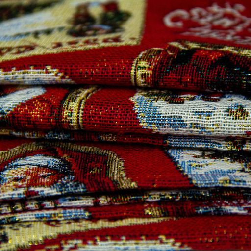 Скатертина Maystat Різдвяна листівка гобеленова 137х178 см червона (0005-PR137-178) (974138)