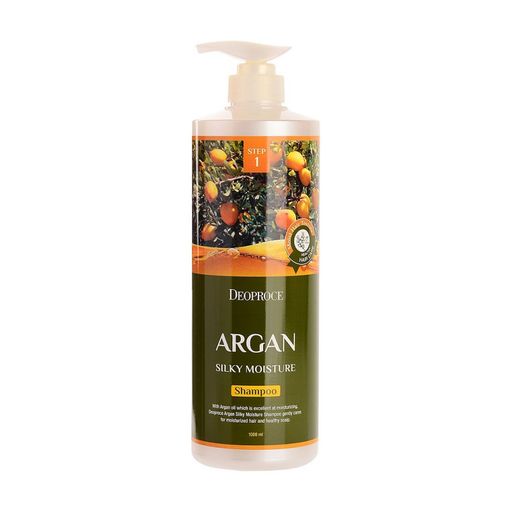 Зволожувальний шампунь для волосся Deoproce Argan Silky Moisture Shampoo для пошкодженого волосся
