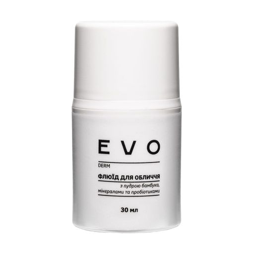 Флюид для лица EVO derm с пудрой бамбука, минералами и пребиотиками, 30 мл