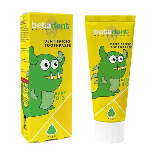 Дитча зубна паста Betadent Dentifricio Kids Toothpaste від народження, зі смаком груші, 75 мл