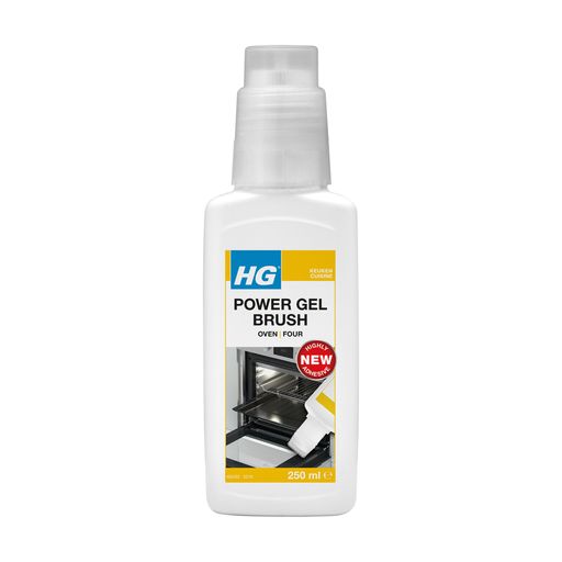 Гель для чистки духовок, гриля, барбекю HG Power Gel Brush Oven Cleaner со щеткой, 250 мл