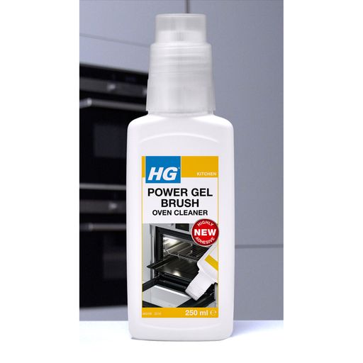 Гель для чистки духовок, гриля, барбекю HG Power Gel Brush Oven Cleaner со щеткой, 250 мл