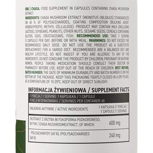 Грибной комплекс OstroVit Chaga 60 Veg Caps (978158)