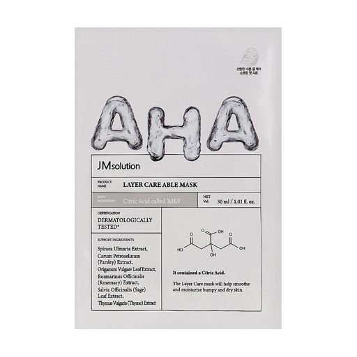 Тканевая маска для лица JMsolution Layer Care Able Mask с АНА-кислотой ...
