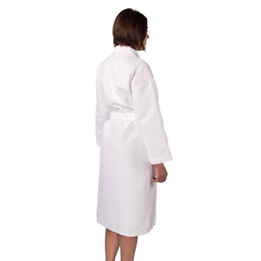 Вафельний халат Luxyart Кімоно S Білий (LS-0382) (983247)