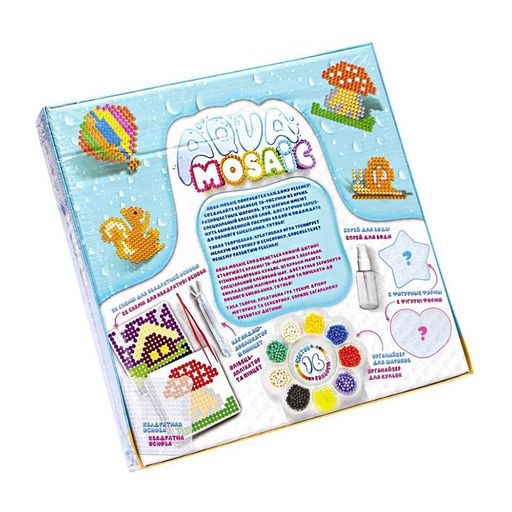 Аквамозаика Danko Toys Aqua Mosaic Креативное творчество, средний набор, 25*25*4 см, от 5 лет (AM-01-02)