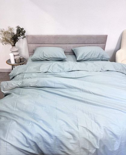 Комплект наволочек Ecotton 50х70 см из сатина 2 шт (арт. 15-5205 Aqua Grey) светло-голубой (986473)