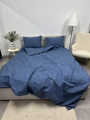 Підковдра Ecotton двоспальна 210х215 см з бавовни Blue синій (986474)