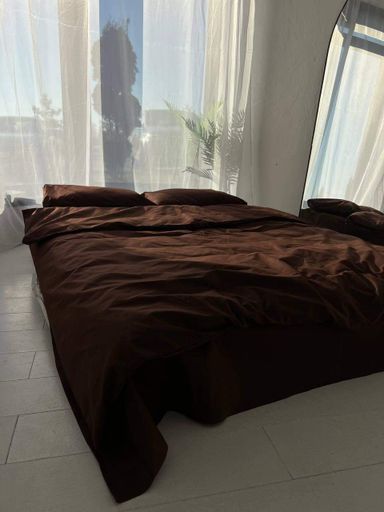 Наволочка 50х50 Бязь Gold Luxe на запах коричневый (987128)