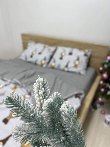 Підковдра двоспальна 175*210 Бязь Gold Luxe на блискавці двостороння Скандинавський гном (991005)