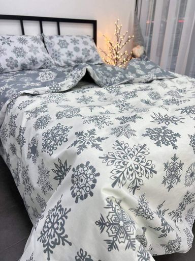 Наволочка 70х70 Бязь Gold Luxe на запах Снегопад (992222)
