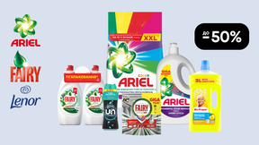 До -50% на бытовую химию Lenor, Ariel, Fairy