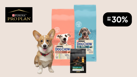 Aкція:  До -30% на товари для собак Pro Plan, Dog Chow